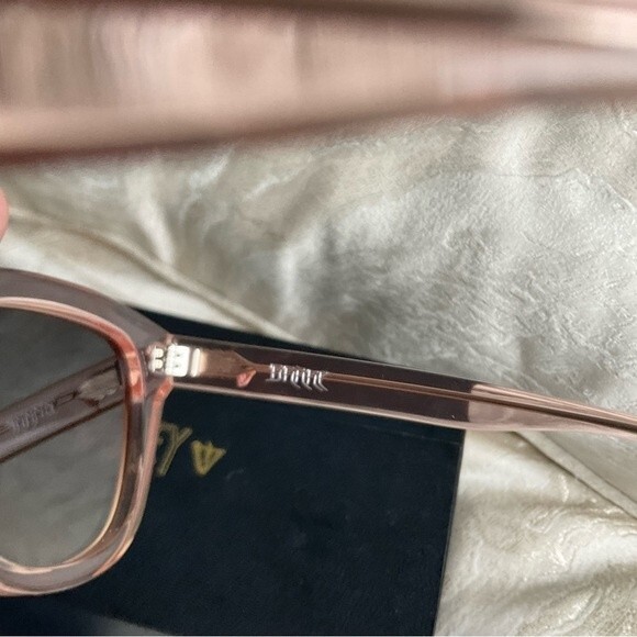 NEW Valley Eyewear Sunglasses BRAKE Crystal Pink w Rose Metal Trim Brown Lens main image 4